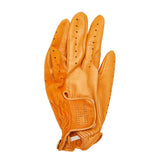 エルメス Hロゴ 片手用 ゴルフグローブ 手袋 片手用 オレンジ ヌバック レディース HERMES 【中古】